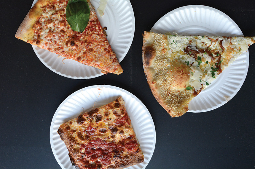 cheese slice, grandma pie, white pie, best pizza, williamsburg, brooklyn, new york city pizza tour, new york style pizza