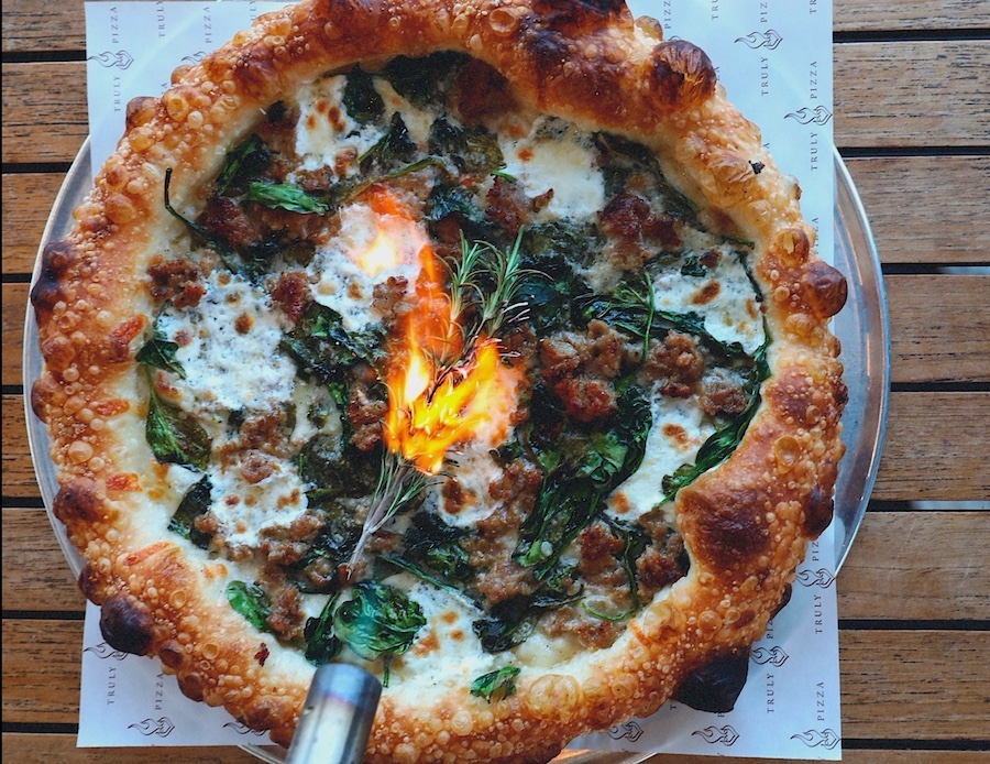 On Deck: Sausage and Rosemary Pizza
