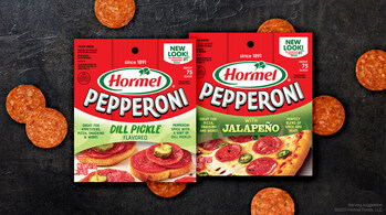 HORMEL® Pepperoni with Jalapeño and HORMEL® Pepperoni Dill Pickle Flavored are two bold new flavors that are made for today’s food lovers — those who crave a little extra excitement in every bite. HORMEL® Pepperoni with Jalapeño and HORMEL® Pepperoni Dill Pickle Flavored are two bold new flavors that are made for today’s food lovers — those who crave a little extra excitement in every bite.