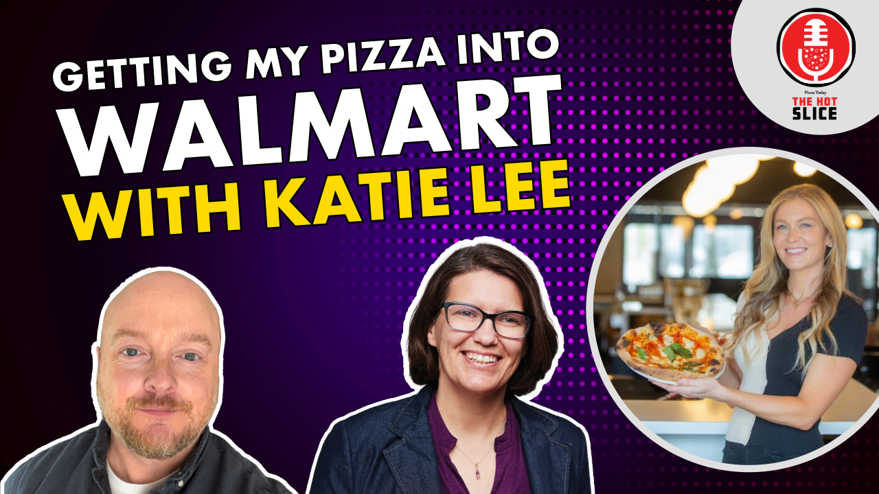 Katie Lee, Katie’s Pizza & Pasta with three locations in the St. Louis, Missouri and a national frozen pizza line  on The Hot Slice Podcast