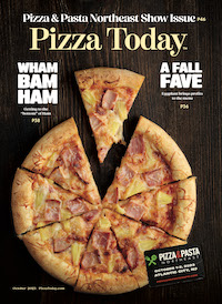October 2023, Pizza Today Magazine, Magazine Cover, Ham pizza