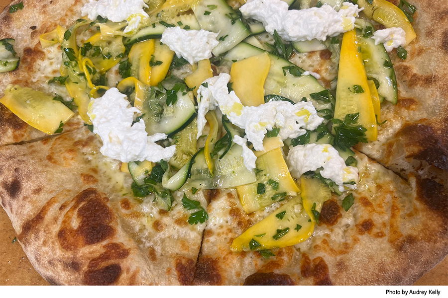 Summer Squash Salad Pizza