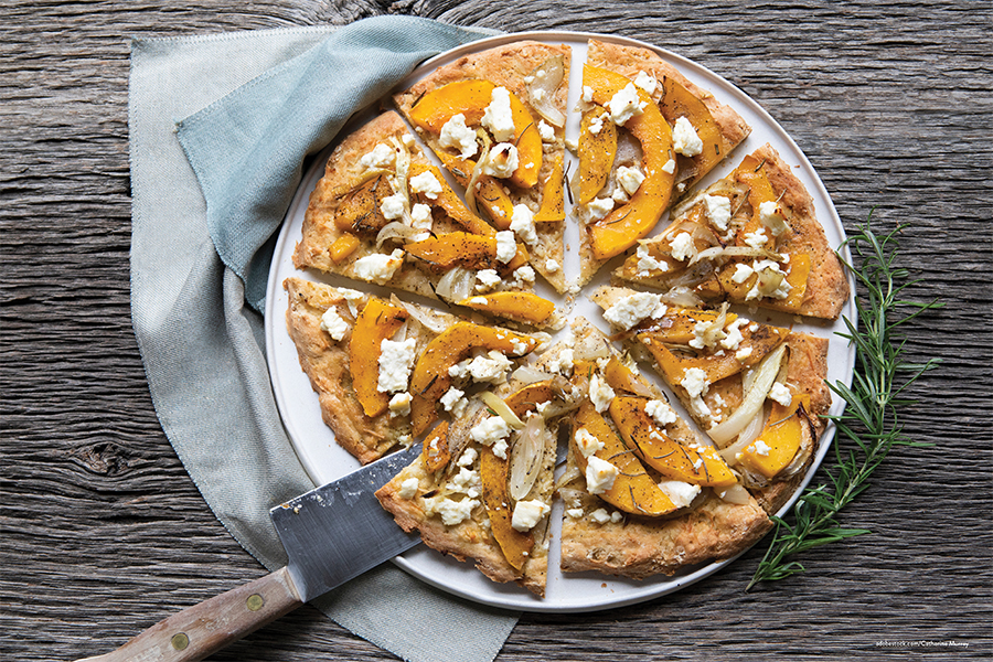 butternut squash pizza, fall and winter pizza toppings, pizza recipes
