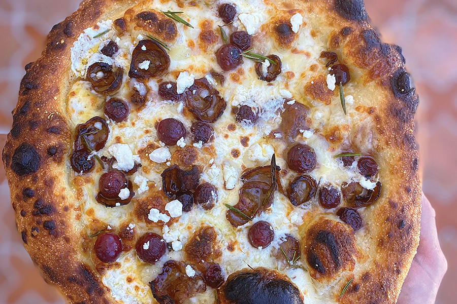 Roasted Grape and Sausage Pizza, Chris Decker, pizza recipe