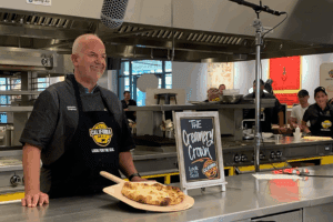 Salvatore 'Tore' Trupiano explains how he makes his winning pizza, the Creamery Crown.