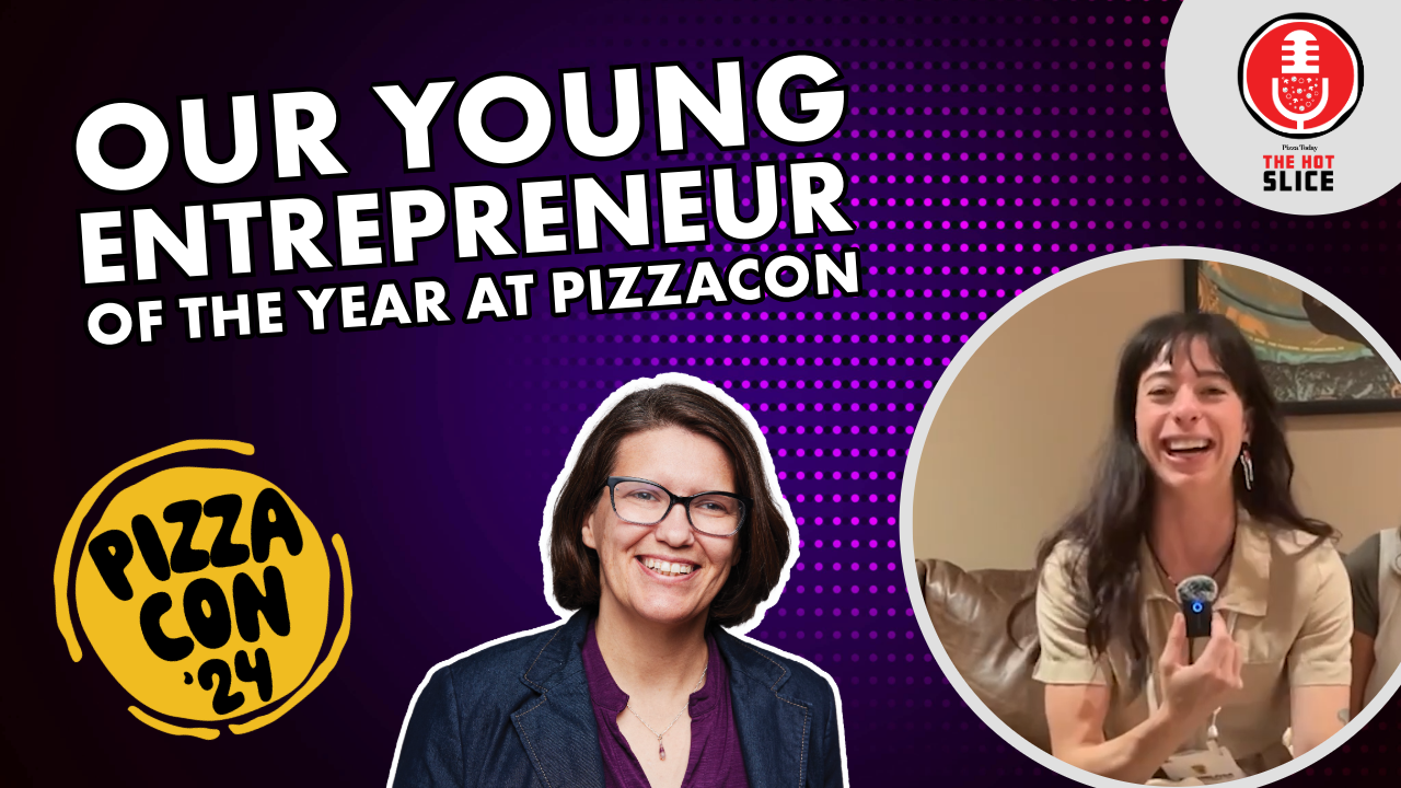 2024 Young Entrepreneur of the Year Weather Preston with her mom and business partner, Donna Grainger at Cross Eyed Cow Pizza in Oro, Grande, California on The Hot Slice Podcast with Pizza Today